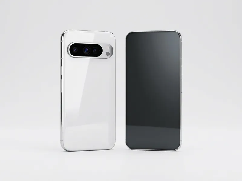 Pixel-style phone with camera bar, porcelain finish
